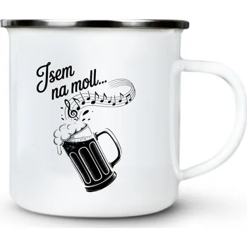 Jsem na moll - Plechový hrnek VELKÝ 400ml (500 ml po okraj) - 400 ml