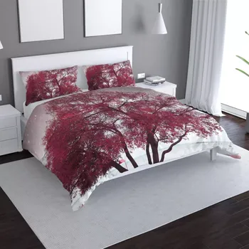 Povlečení Sablio Povlečení Červený strom - 140x200 / 90x70