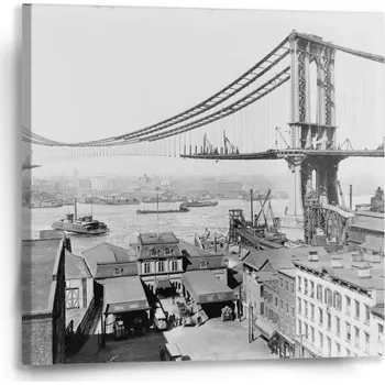 Obraz Sablio Obraz Stavba mostu - 50x50 cm