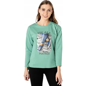 Dámské tričko Mikina Tričko Dámské tričko Dlouhý rukáv Bavlněné tričko KL02-6 XL