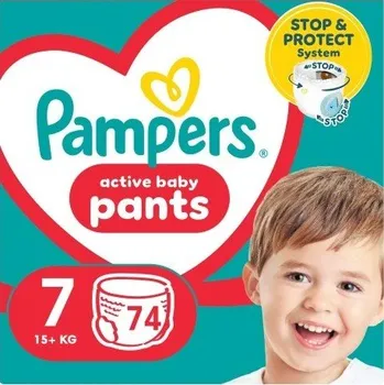 Plenkové kalhoty Plenkové Kalhotky Pampers Pants Velikost 7 74 ks