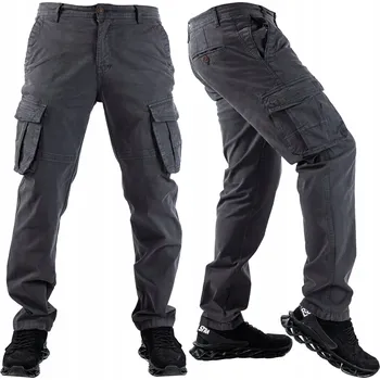 Pánské oblečení VEL.34 KAPSÁČE PÁNSKÉ GRAFIT ŠIROKÁ NOHAVICE PERRY