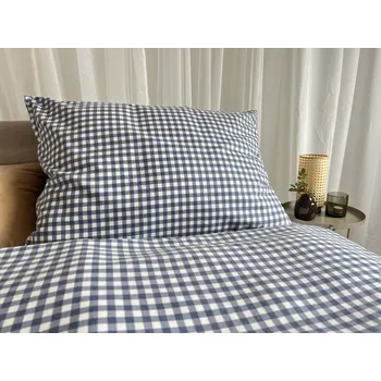 Povlečení Flanelové povlečení kostička modrá - 140x220 + 70x90 cm (prodloužené)