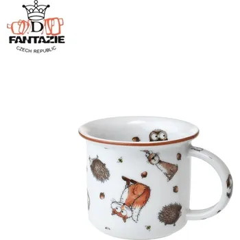 Český porcelán, Dubí Hrnek Tina porcelánový plecháček 100 ml na espresso - Plyšáci z lesa