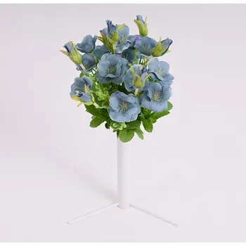 umělá květina Kytice mini ruží 29 cm, modrá