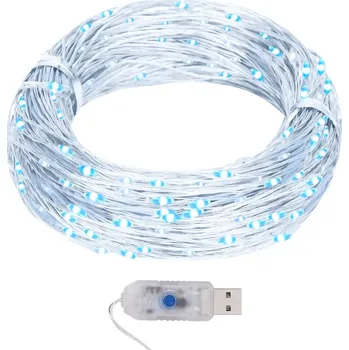 Vánoční dekorace Světelný řetěz s mikro LED 40 m 400 LED studený bílý 8 funkcí Cold white328848