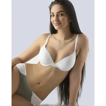 Podprsenka GINA 17001 PP vyztužená s kosticemi a krajkou šitá Delicate Barva: Bílá, Velikost: 75B