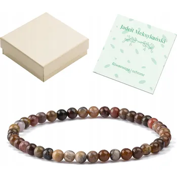 Náramek Dámský náramek z přírodního kamene 4 mm 19 Cm Mexický Jadeit