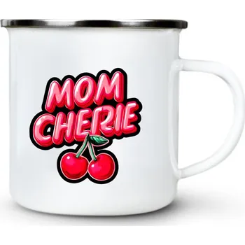 Dámské tričko Mom cherie - Plechový hrnek VELKÝ 400ml (500 ml po okraj) - 400 ml