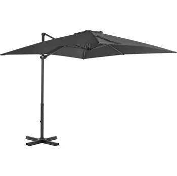 Slunečník vidaXL Boční zahradní slunečník s hliníkovou tyčí antracit 250x250 cm