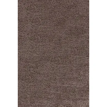 Koberec Kusový koberec Life Shaggy 1500 mocca: Kulatý 80 cm průměr