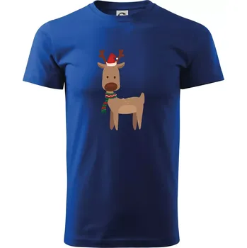 Vánoční sob - Triko extra velké (5-8XL) - 6XL ( Královská modrá )