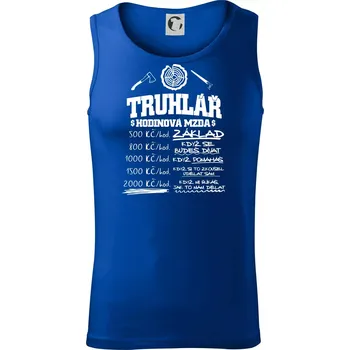 Hodinová mzda truhlář - Tílko pánské Core - XL ( Královská modrá )
