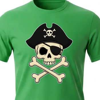 Chlapecké tričko Námořnické tričko Pirát dětské - velikost 146, Barva Zelená
