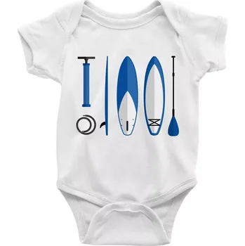 Kojenecký body Paddleboard set - Body kojenecké s krátkým rukávem - Krátký r. do 3 měs ( Bílá )