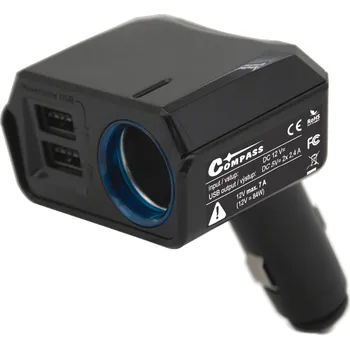 autoDS Adaptér pevný 12V + 2x USB 2400mA SELECT