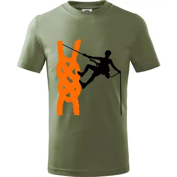 Lano horolezec - Tričko dětské bavlněné - 134 cm/8 let ( Khaki )