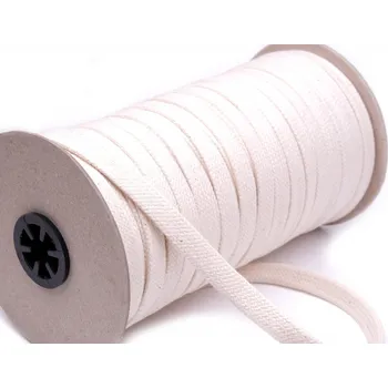 Příze Dutinka bavlněná režná šíře 12 mm, barva Režná