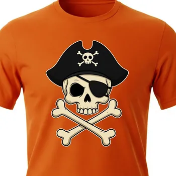 Chlapecké tričko Námořnické tričko Pirát dětské - velikost 110, Barva Oranžová