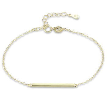 Náramek Moonlit Stříbrný minimalistický náramek s tyčinkou pozlacený