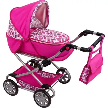 Kočárek pro panenku Dětský kočárek pro panenky 2v1 New Baby Monika růžový