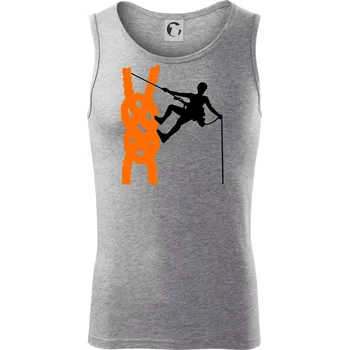 Lano horolezec - Tílko pánské Core - L ( Tmavě šedý melír )