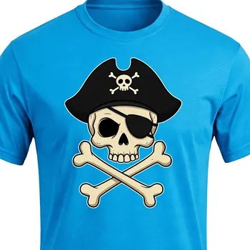 Dětská móda Námořnické tričko Pirát dětské - velikost 134, Barva Tyrkysová