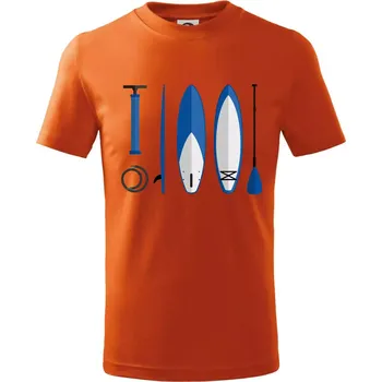 Chlapecké tričko Paddleboard set - Tričko dětské bavlněné - 146 cm/10 let ( Oranžová )