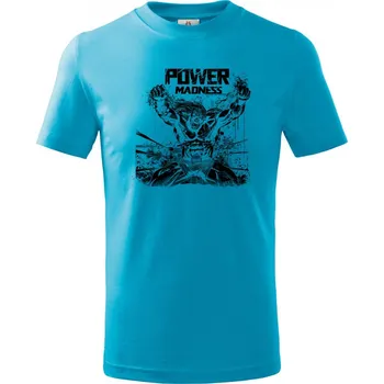 Pánská móda Power Madness – Zuřivý hrdina, černý tisk - Dětské tričko Basic - 158 cm/12 let