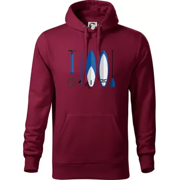 Pánská mikina Paddleboard set - Mikina pánská Cape s kapucí - 5XL ( Garnet )