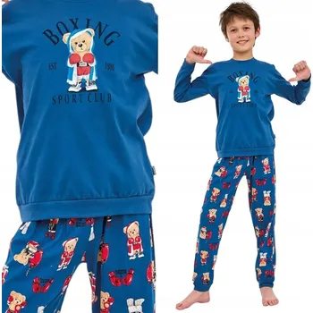 Chlapecké pyžamo Cornette pyžamo modré velikost 140