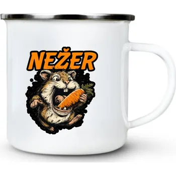 Nežer křeček - Plechový hrnek VELKÝ 400ml (500 ml po okraj) - 400 ml