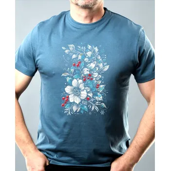 Zimní květinová fantazie - Pánské tričko Basic - Nejoblíbenější - 4XL