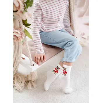 Dívčí tričko Dětské Ponožky Mládež Medvěd Ecru 35-37a