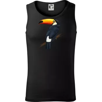 Pánská móda Tukan kreslený - Tílko pánské Core - S ( Černá )