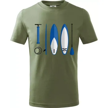 Chlapecké oblečení Paddleboard set - Tričko dětské bavlněné - 98 cm / 2 roky ( Khaki )