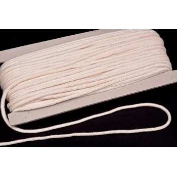 Příze Šňůra / knot Ø3 mm pletený, barva Béžová sv.