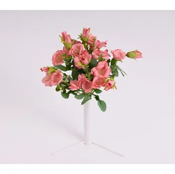 umělá květina Kytice mini ruží 29 cm, růžová