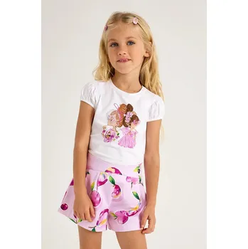 Chlapecké kraťasy Dětské bavlněné šortky Mayoral fialová barva, vzorované, 3905 3905.6C.Mini.PPYA 40X, vel. 116