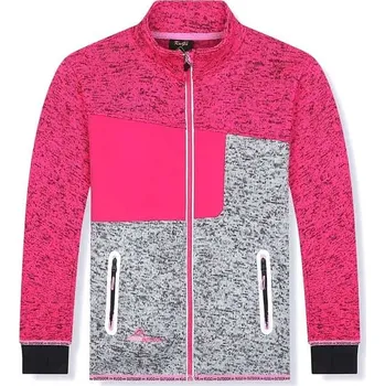 Dětská móda Dívčí mikina Kugo JoyPink HM1982 – hřejivá softshellová parťačka Velikost: 128/134, Barva: Růžová/šedá