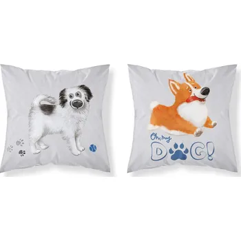 Povlak na dekorativní polštářek DETEXPOL Povlak na polštářek Pejsci Bavlna, 40/40 cm