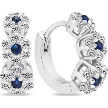 Náušnice Brilio Silver Něžné stříbrné kruhy se zirkony EA663W + 2 měsíce na vrácení zboží