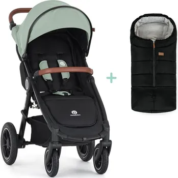 Kočárek PETITE&MARS Kočárek sportovní Street2 Air Oak Iron Green + PETITE&MARS fusak Jibot