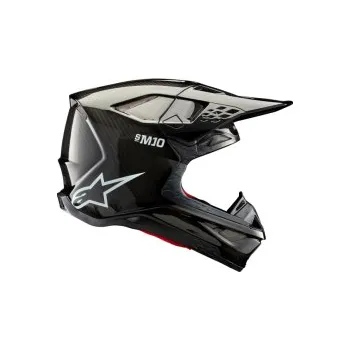 Helma na motorku Mx Helma Alpinestars Supertech M10 Solid Helmet ECE Black Glossy Carbon 2026, Velikost L (59-60cm)