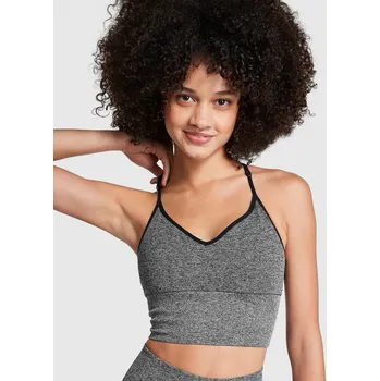 Podprsenka Victoria's Secret PINK sportovní podprsenka Ultimate Lighty Lined Sport Bra šedá L