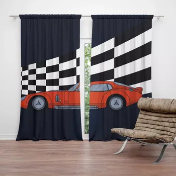 Závěs Sablio Závěs Závodní auto: 2ks 140x250cm