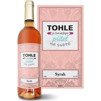 Víno Sablio Růžové víno Tohle je ten nejlepší přítel na světě: 0,75 l