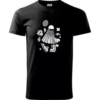 Pánské tričko Badmintoňák - Triko extra velké (5-8XL) - 8XL ( Černá )