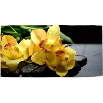 Osuška Sablio Ručník Žluté orchideje - 30x50 cm
