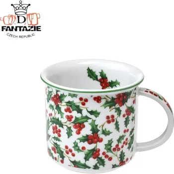 Český porcelán, Dubí Hrnek Tina porcelánový plecháček 250 ml Cesmína